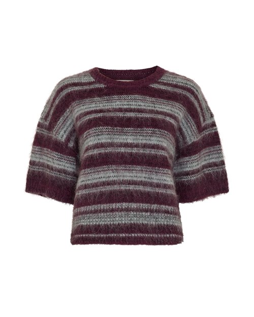 MSCH Lycie 2/4 Strik Pullover, Lilla/Grå